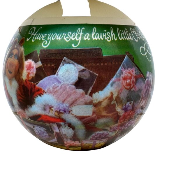 Hallmark 1982 Miss Piggy Kermit Satin Christmas Keepsake Ornament Presents - Picture 9 of 11